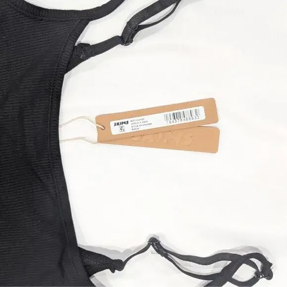 NWT SKIMS Soft Lounge Long Slip Dress Black Onyx Size M - Picture 6 of 7